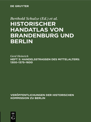 cover image of Handelsstraßen des Mittelalters